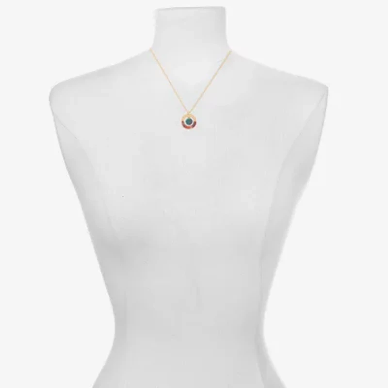 Bijoux Bar Delicates Gold Tone Womens Inch Pendant Necklace