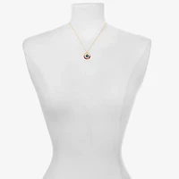 Bijoux Bar Delicates Gold Tone Womens Inch Pendant Necklace
