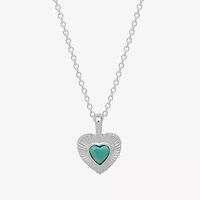 Bijoux Bar Delicates Silver Tone Womens Heart 16 Inch Pendant Necklace