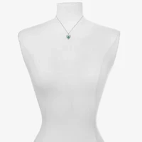 Bijoux Bar Delicates Silver Tone Womens Heart 16 Inch Pendant Necklace