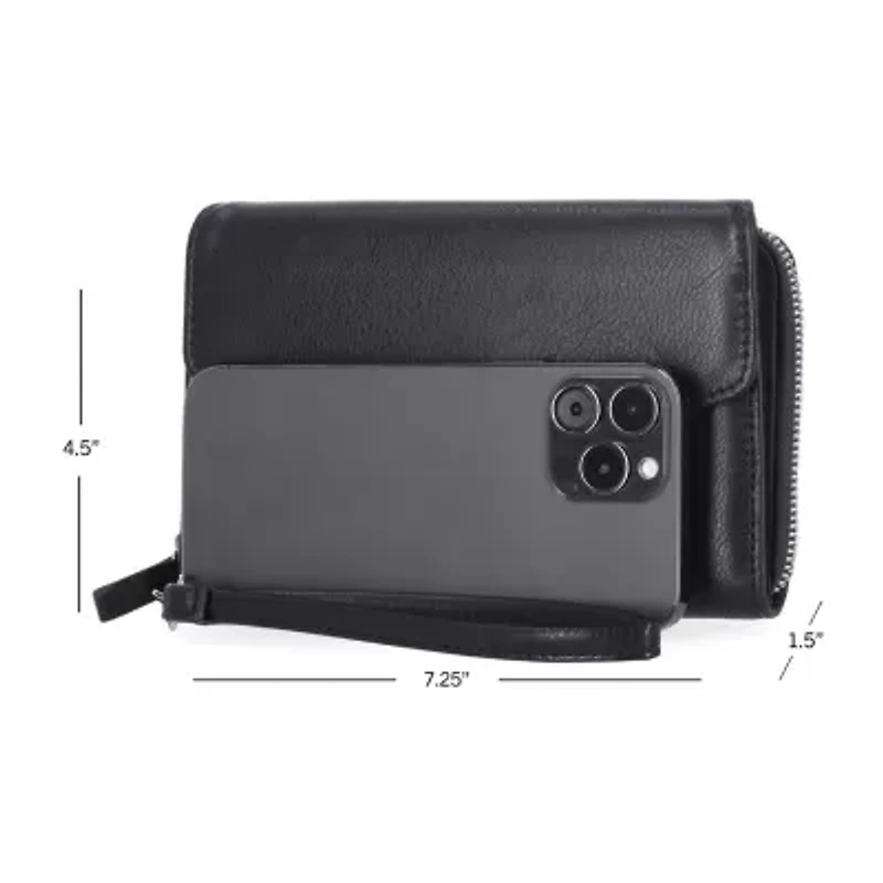 Mundi Big Fat Womens Expandable RFID Blocking Zip Around Wallet