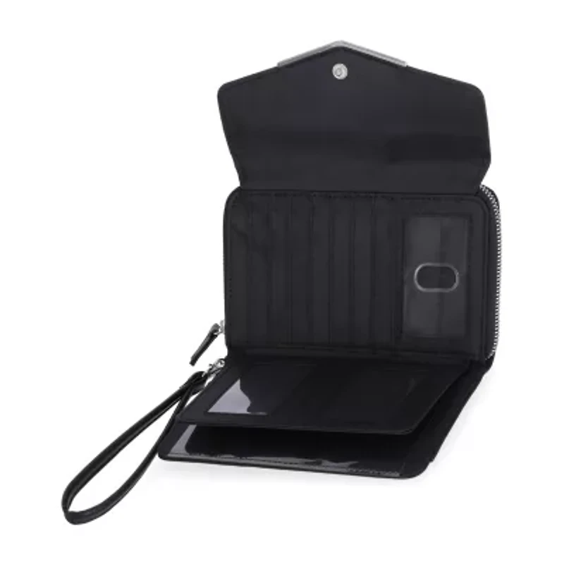Mundi Big Fat Womens Expandable RFID Blocking Zip Around Wallet