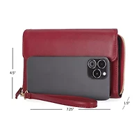 Mundi Big Fat Womens Expandable Rfid Blocking Zip Around Wallet