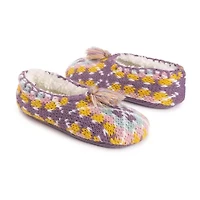 Muk Luks Tassel Knit Ballerina Womens 1 Pair Slipper Socks
