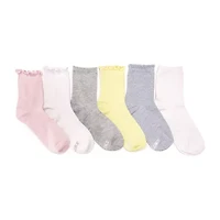 Muk Luks Womens 6 Pair Crew Socks