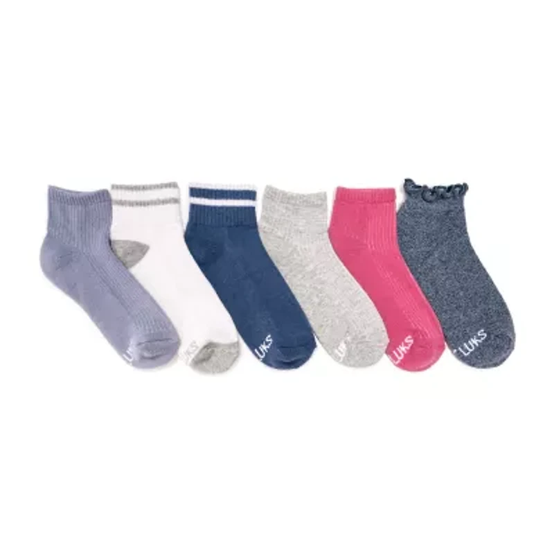 Muk Luks Mini Womens 6 Pair Crew Socks