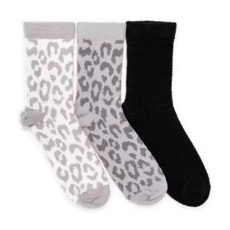 Muk Luks Cozy Compression Womens 3 Pair Crew Socks