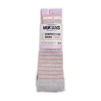 Muk Luks Compression Womens 3 Pair Knee High Socks