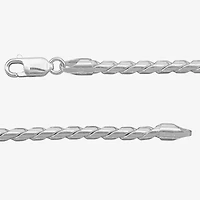 Made in Italy Mens Sterling Silver 8 1/2 Inch Solid Link Chain Bracelet