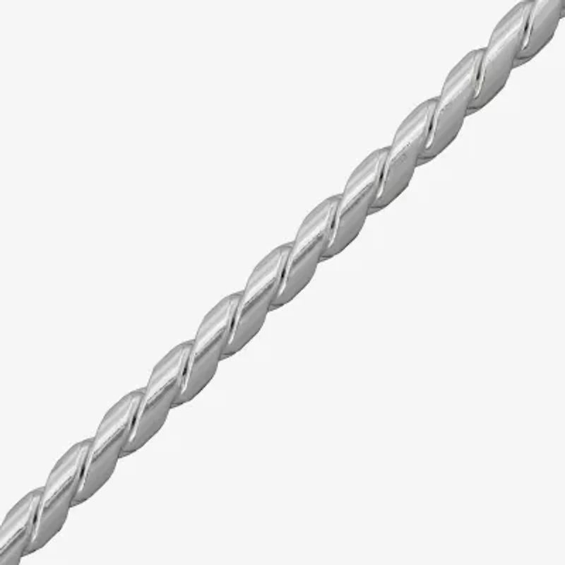 Made in Italy Mens Sterling Silver 8 1/2 Inch Solid Link Chain Bracelet
