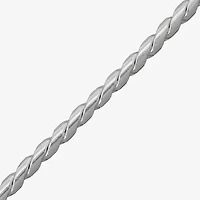Made in Italy Mens Sterling Silver 8 1/2 Inch Solid Link Chain Bracelet