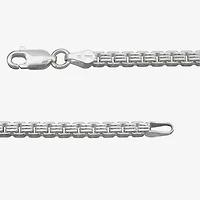 Made in Italy Mens Sterling Silver 8 1/2 Inch Solid Box Chain Bracelet