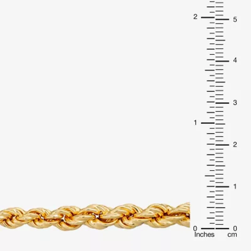 Made in Italy Womens 24K Gold Over Silver 18 Inch Rope Chain Necklace