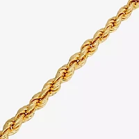 Made in Italy Womens 24K Gold Over Silver 18 Inch Rope Chain Necklace