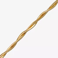 Made in Italy Womens 24K Gold Over Silver 20 Inch Braid Chain Necklace