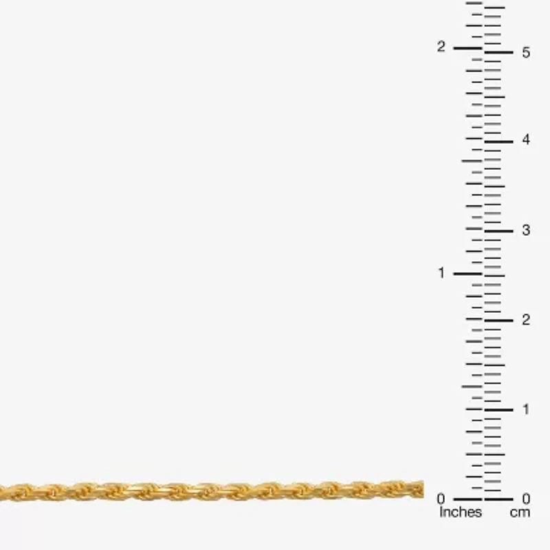 Made in Italy Mens 24K Gold Over Silver 7.5 Inch Solid Rope Chain Bracelet