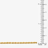 Made in Italy Mens 24K Gold Over Silver 7.5 Inch Solid Rope Chain Bracelet