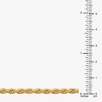 Made in Italy Mens 24K Gold Over Silver 8 1/2 Inch Solid Rope Chain Bracelet