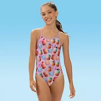 Dolfin Uglies Youth Girls' Print 1-Piece Little & Big Kid Girls Easy-on + Easy-off One Piece Swimsuit