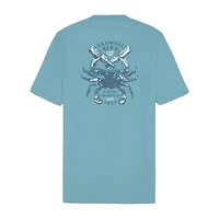 IZOD Saltwater Soft Wash Mens Crew Neck Short Sleeve Classic Fit Graphic T-Shirt
