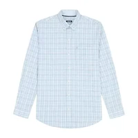 IZOD Performance Comfort Mens Long Sleeve Classic Fit Wrinkle Free Big and Tall Button-Down Shirt