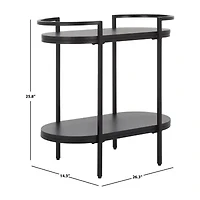 Inessa Glass-Top Serving Cart