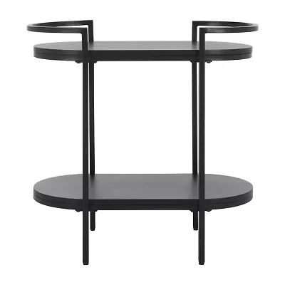 Inessa Glass-Top Serving Cart