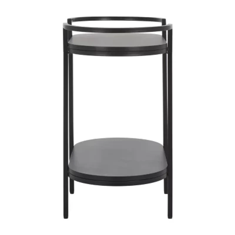 Inessa Glass-Top Serving Cart