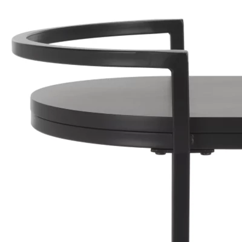 Inessa Glass-Top Serving Cart
