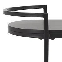 Inessa Glass-Top Serving Cart