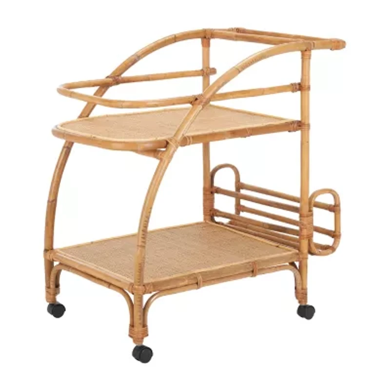 Treise Wood-Top Serving Cart