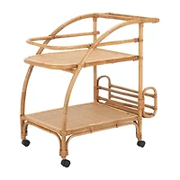 Treise Wood-Top Serving Cart