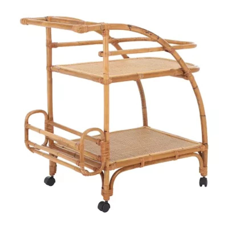 Treise Wood-Top Serving Cart