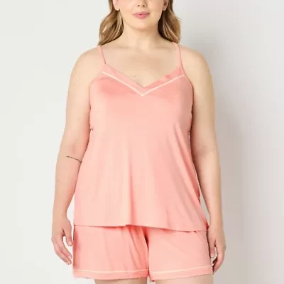 Liz Claiborne Cool and Calm Womens V Neck Sleeveless Pajama Top
