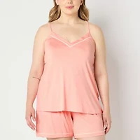 Liz Claiborne Cool and Calm Womens V Neck Sleeveless Pajama Top