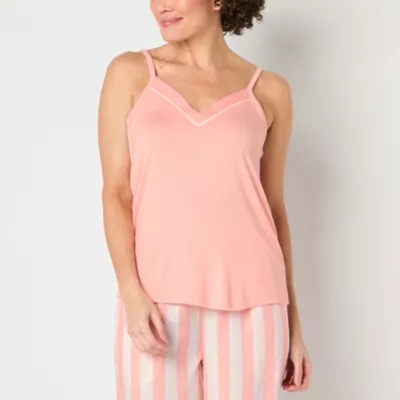 Liz Claiborne Cool and Calm Womens V Neck Sleeveless Pajama Top