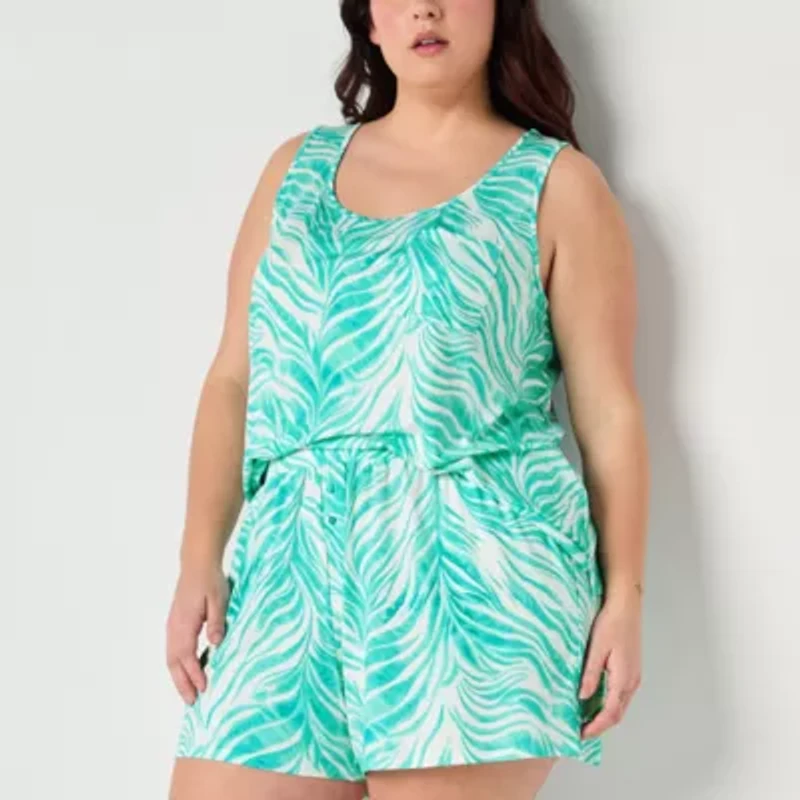 Ambrielle Womens Rib Sleeveless 2-pc. Pajama Sets