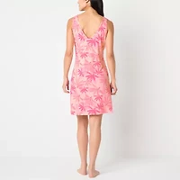 Ambrielle Womens Rib V Neck Sleeveless Nightshirt