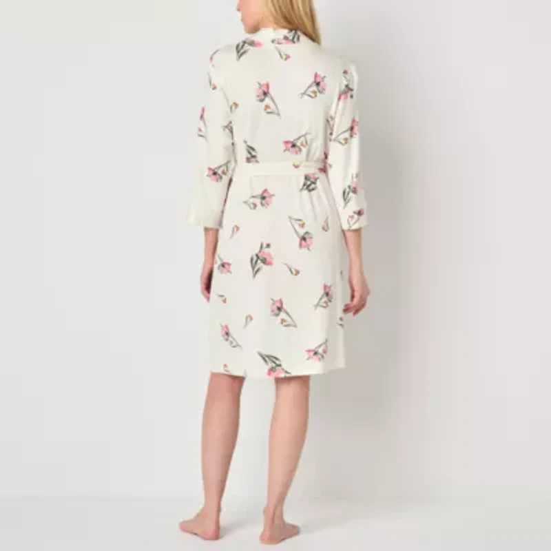 Liz Claiborne Womens Long Sleeve Length Robe