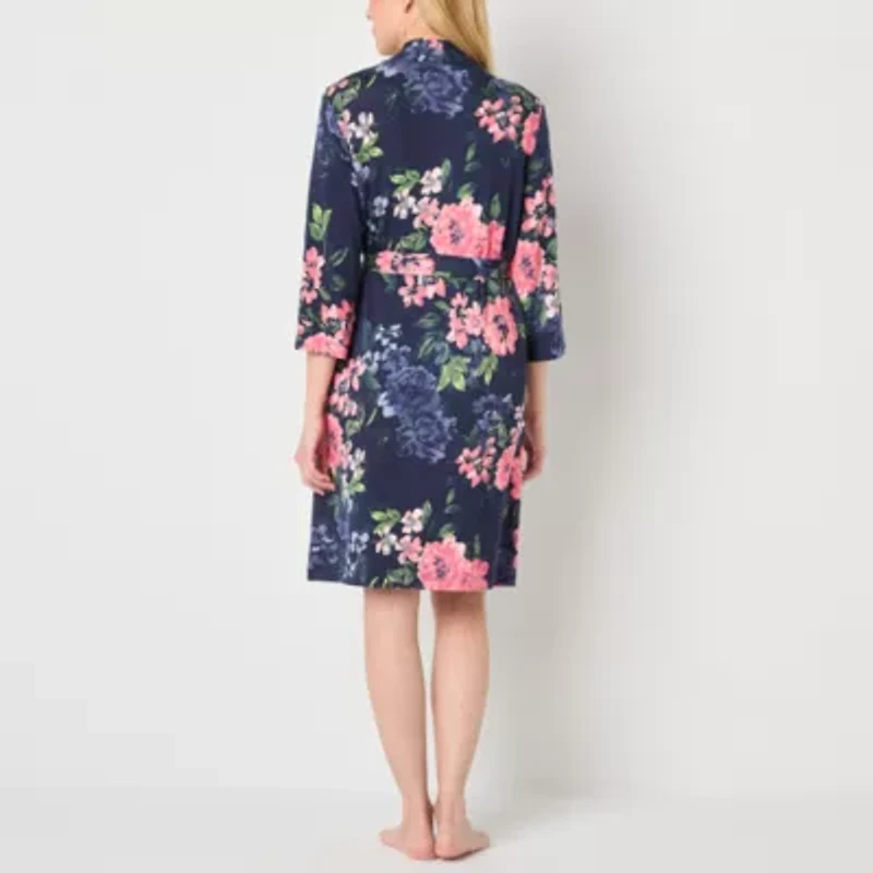 Liz Claiborne Womens Long Sleeve Length Robe