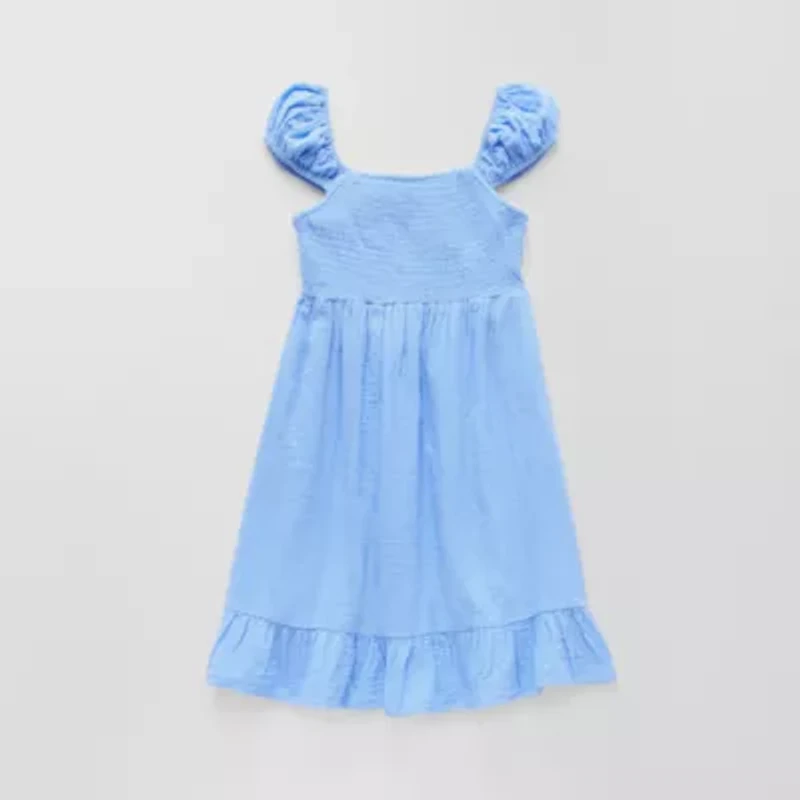 Thereabouts Little & Big Kid Girls Short Sleeve Cap A-Line Dress
