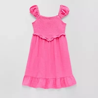 Thereabouts Little & Big Kid Girls Short Sleeve Cap A-Line Dress