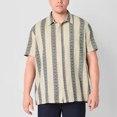 mutual weave Standard Mens Short Sleeve Classic Fit Big and Tall Button-Down Shirt