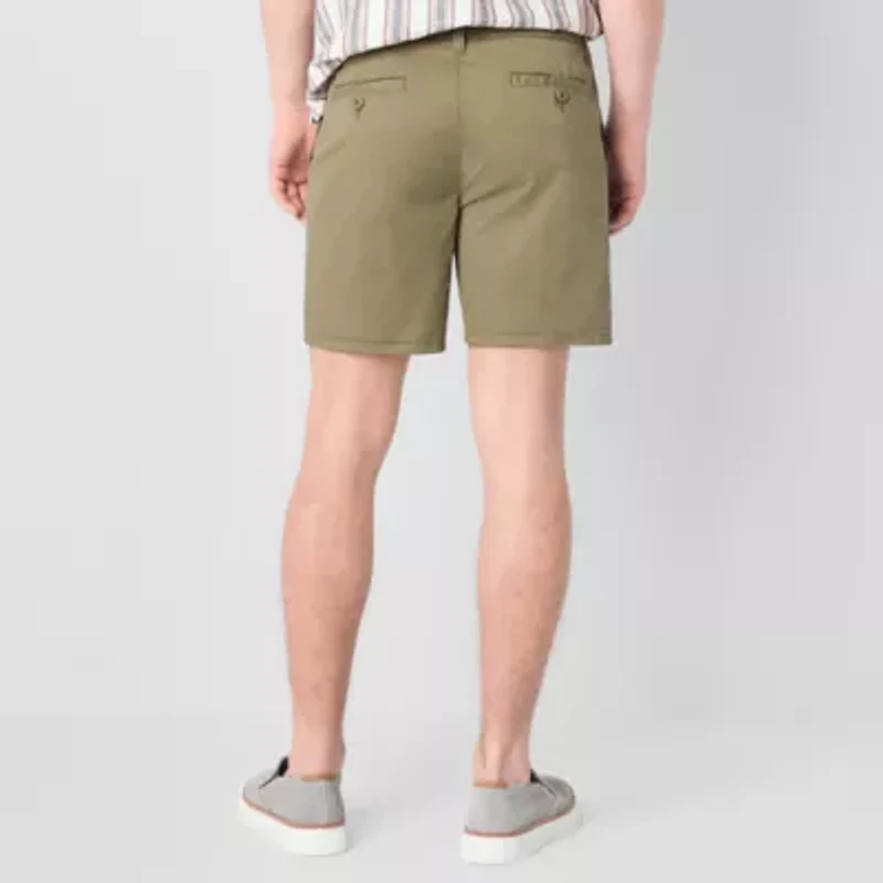 mutual weave Mens 7" Stretch Fabric Drawstring Waist Chino Short