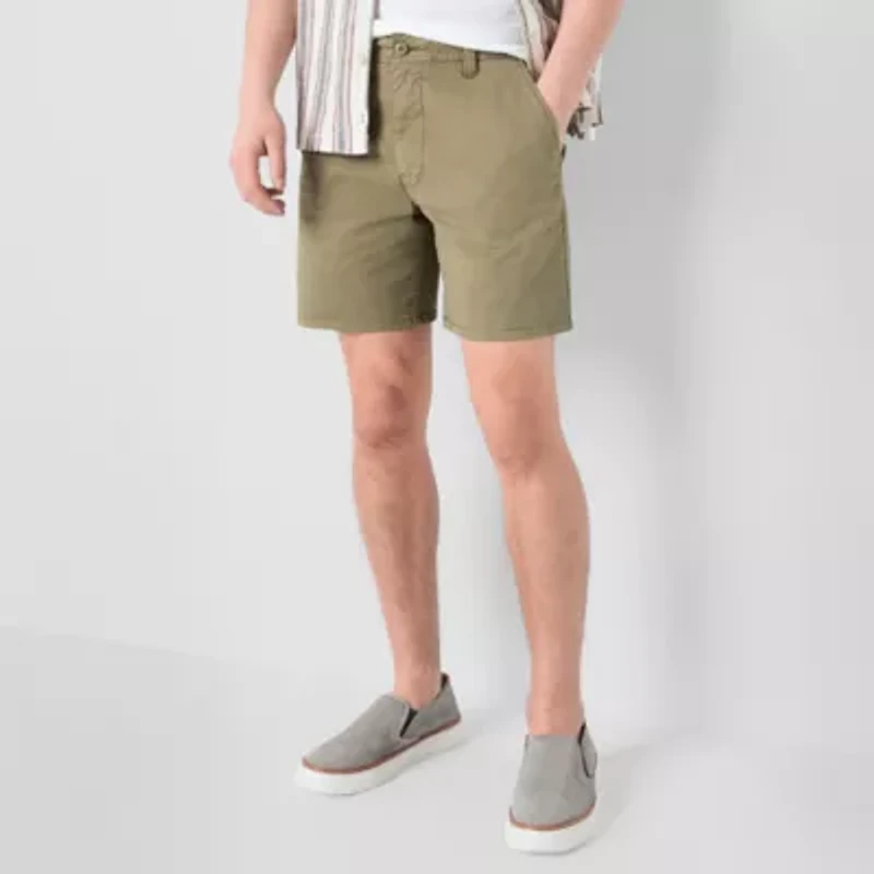 mutual weave Mens 7" Stretch Fabric Drawstring Waist Chino Short