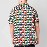 Shaquille O'Neal XLG Mens Short Sleeve Regular Fit Big and Tall Button-Down Shirt