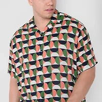 Shaquille O'Neal XLG Mens Short Sleeve Regular Fit Big and Tall Button-Down Shirt