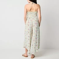 Arizona Womens Halter Neck Sleeveless Juniors Jumpsuit