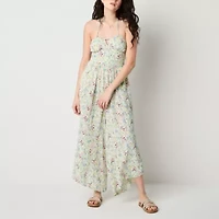 Arizona Womens Halter Neck Sleeveless Juniors Jumpsuit