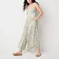 Arizona Womens Halter Neck Sleeveless Juniors Jumpsuit